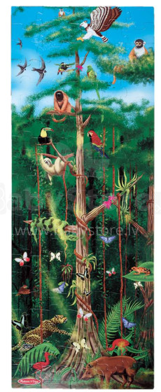 Melissa&Doug Floor Puzzle Rain Forest Art.10444 Grīdas puzle paklājiņš (100 gab.)