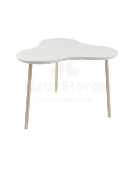 „Smallstuff“ stalas baltas. 76001-01 Medinis vaikų stalas