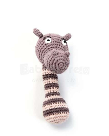 Smallstuff Crochet Maracas Hippo Art.40005-20 Погремушка вязаная  для новорожденных