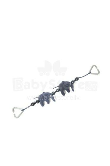 Smallstuff Stroller Chain Knittet Art.41001-7 Piekarināmā adīta rotaļlieta bērnu ratos no dabiska bambusa