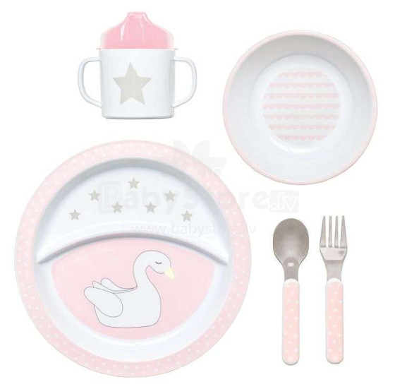 JaBaDaBaDo Dinnerware Swan Art.E4025 Набор детской посуды
