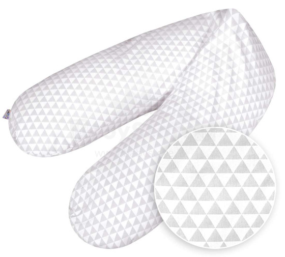 Julius Zollner Stillkissen Triangle Grey Art.4672067260  Многофункциональная подушка для беременных и кормящих 190 cм