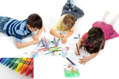 Kid's Toys 4 Color Super Jumbo Crayon 41411