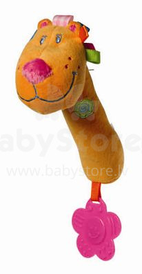 BabyOno Art. 1103 Велюровая игрушка с пищалкой и прорезывателем 'Лев'