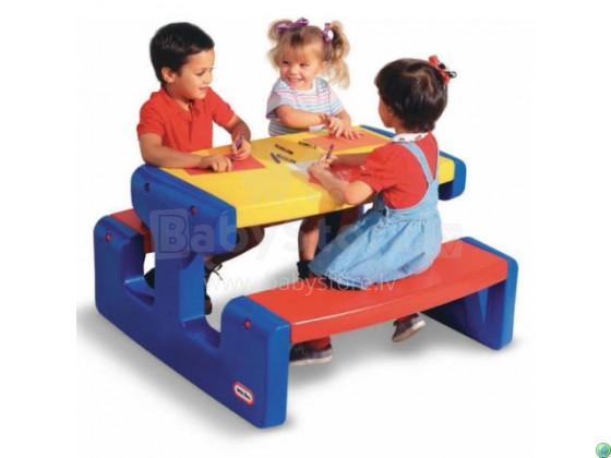 „Little Tikes“ didelis iškylų stalas 4668 - PRIMARY sodo žaidimų stalas