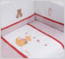 NINO-ESPANA Vaikiškos lovatiesės medvilnės komplektas „Canguro Red“