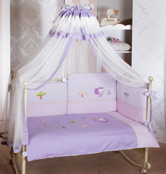 FERETTI - Bērnu gultas veļas komplekts 'Bee Violet Prestige' SESTETTO LONG 6L 