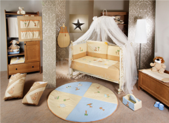 FERETTI - Bērnu gultas veļas komplekts  'Giraffe Ecru Prestige' SESTETTO PLUS 6 