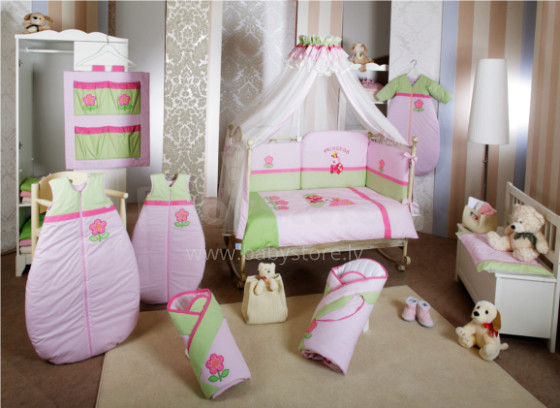 FERETTI - Bērnu gultas veļas komplekts 'Princess Pink Premium' SESTETTO LONG 6L