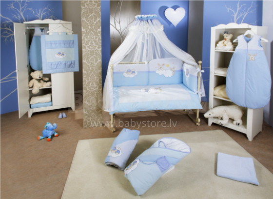 FERETTI - 'Rabbit Blue Premium' Bērnu gultas veļas komplekts  SESTETTO LONG 6L 