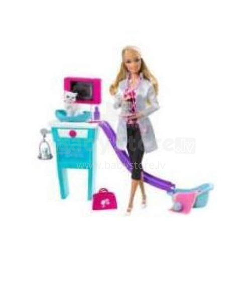 Barbie  T 2695 Кукла Барби - ветеринар с кошкой