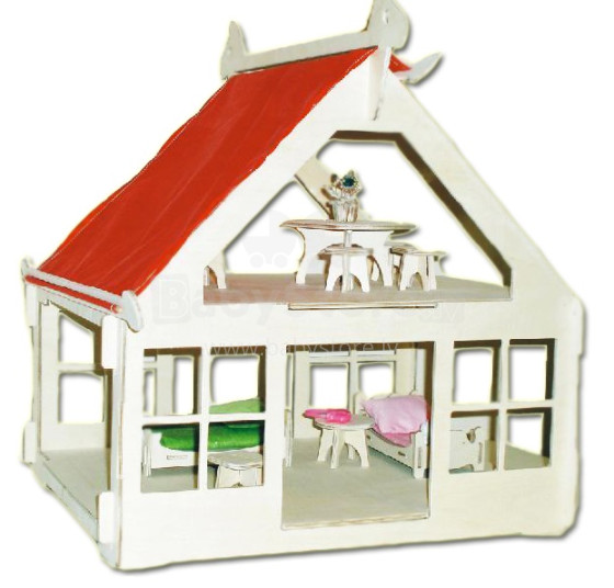 House for a doll wooden set