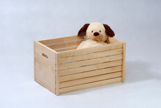Timberino BOXIS 705 Lacquered Natural Birch toy box – shelf