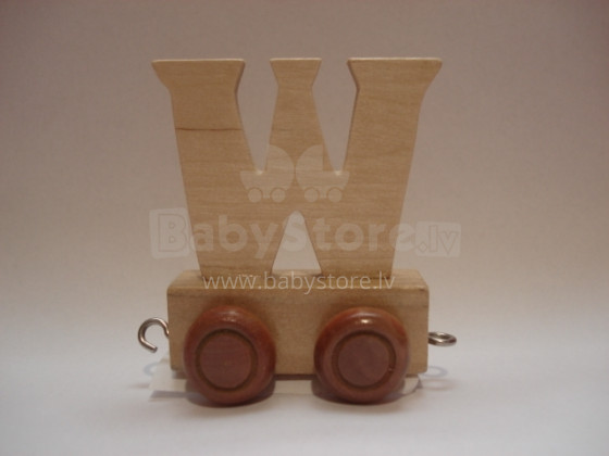 Wood Toys Letter Art.23694  Деревянная буква на колёсиках