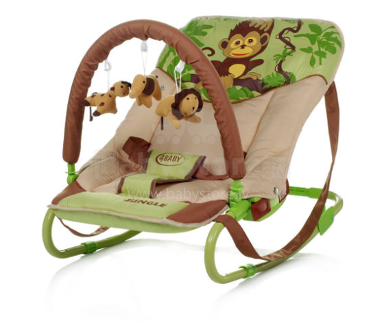 4baby Monkey šūpuļkrēsliņs ar regulējamo slīpumu