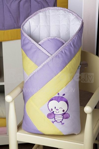 FERETTI Layette 85 BANANA Bee violet  конвертик одеялко для новорождённого 85х85 см