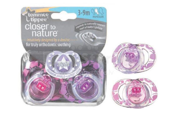 „Tommee Tippee“ art. 43333664 stiliaus anatominis silikoninis čiulptuko čiulptukas su žiedu (2 vnt.)