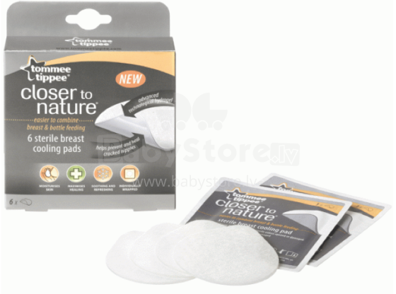 Tommee Tippee Closer To Nature Breast Cooling Pads - 6 pack