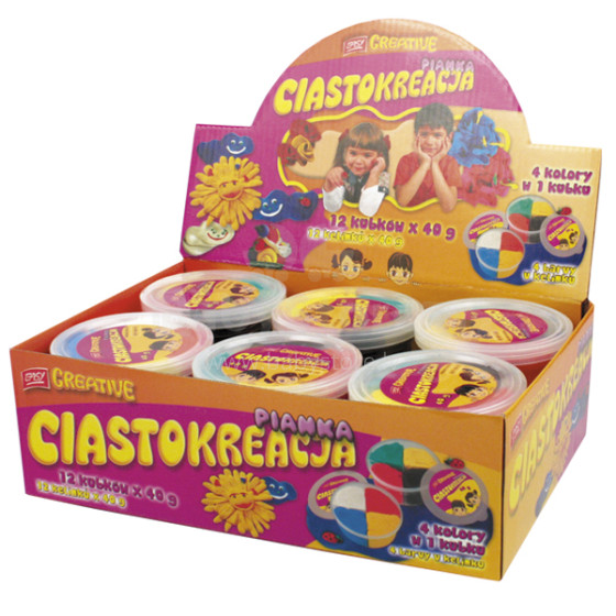 Easy Stationery 89672 Kids Light MIX Dough (1x40g.) Vieglā bērnu plastalīna masa 4 krāsās