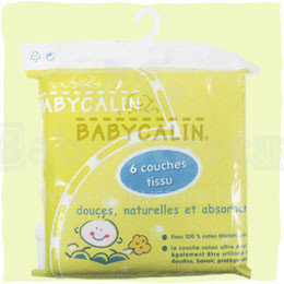 Baby Calin BBC370401 6 kūdikių sauskelnių rinkinys Storos marlinės sauskelnės baltos 6vnt.
