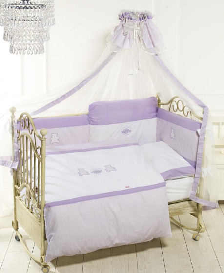 FERETTI - Bērnu gultas veļas komplekts 'Orsetti Violet Purista' DUETTO 2