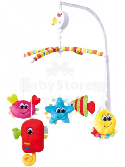 „Canpol“ kūdikių 68/020 muzikinė karuselė su ypač minkštais pliušiniais spalvotais žaislais