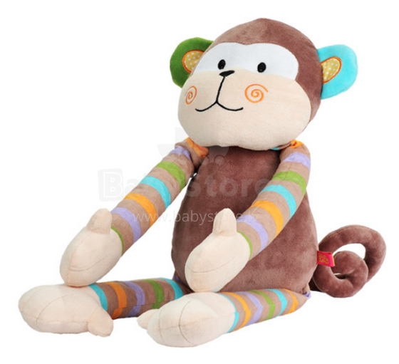 „BabyOno 2013“ minkštas žaislas su barškučiu „Large Milky Monkey 1273“ (60cm)