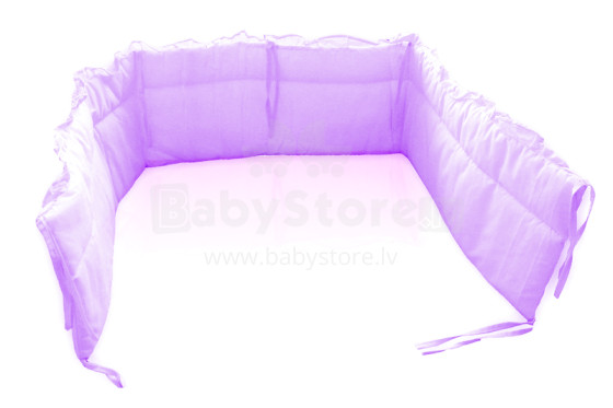 MimiNu Purple Бортик-охранка для детской кроватки 180 cm C рюшей