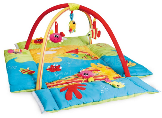 Canpol Babies Colorful Ocean 68/030 3in1 Развивающий коврик с бортиками весёлая ферма с игрушками