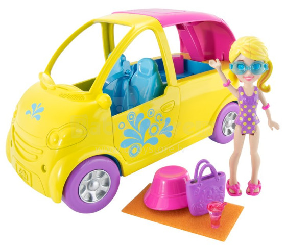 Mattel POLLY POCKET™ Polly Pocket mašīna ar baseinu W6222