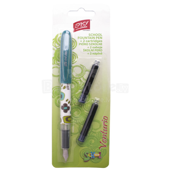 EASY - school fountain pen + 2 cartridges 89016 green