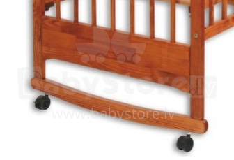 Kolorino Drewex Teak Lion Baby bed with the sliding side