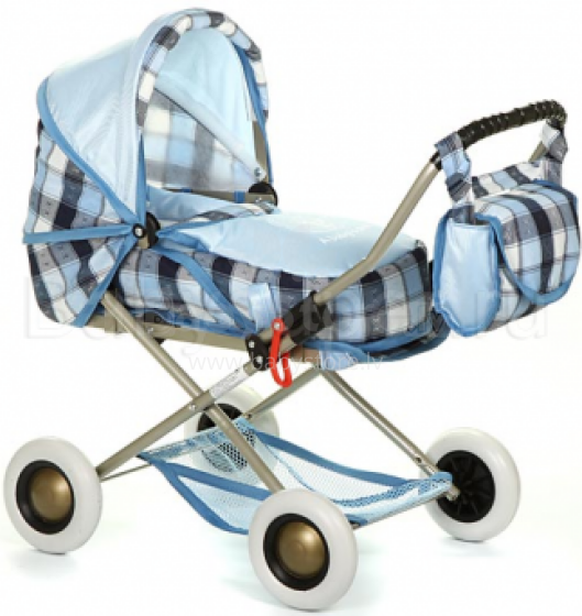 „Wokke Pram Doll“ vežimėlis „Ewa III Classic“ lėlių vežimėlis su krepšiu