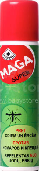 MAGA Super Repelents Art.44565 Anti-uodai, vabzdžių repelentas visai šeimai 100ml
