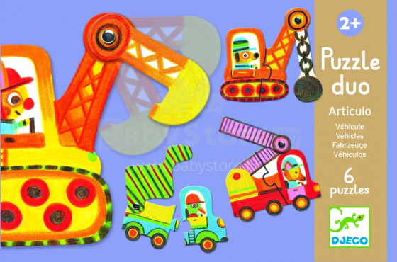 Djeco развивающая игрушка для детей Puzzle Duo (6 дет.)  DJ08170