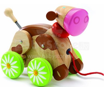 DJECO Развивающая деревянная игрушка со звуками BaccaMeuh DJ06349