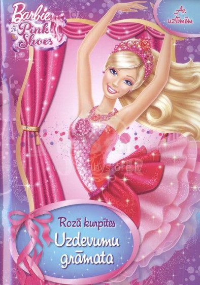 Barbie Rozā kurpītes Uzdevumu grāmata ar uzlīmēm - latviešu valodā