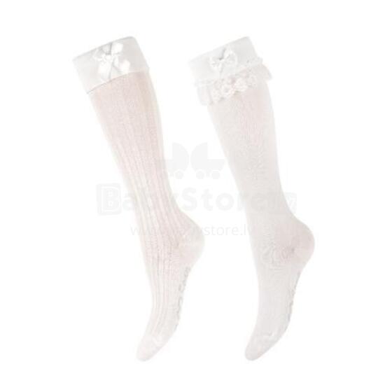 SOXO 29/32 Baby 64840 Baltos kojinės su lankais mergaitėms 29/32 dydžio