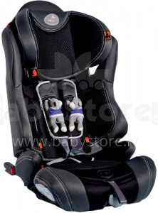 MammaCangura Maximo Fix Bear juoda / pilka vaikiška kėdutė automobiliui (9-36 kg)