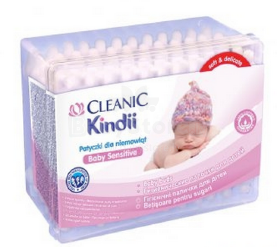 „Cleanic Kindii“ medvilniniai tamponai ausims / nosiai 60 vnt.