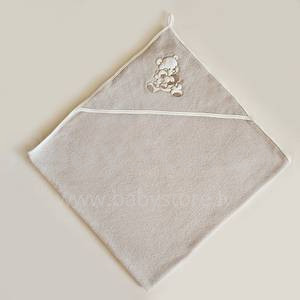 MimiNu Art.50704 Махровое полотенце с капюшоном 80x80 см( бежевые)