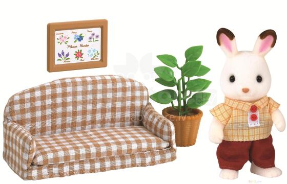 Sylvanian 2201 tėvas triušis ir sofa