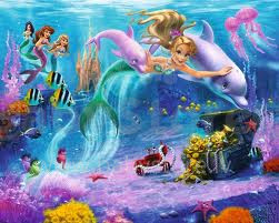 „Walltastic Mermaids Classic“ vaikų siena