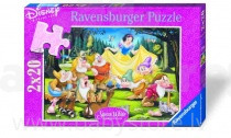 Ravensburger  Puzzle 2x20 шт.Белоснежка и 7 гномов 090365V