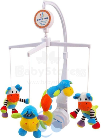 „Baby Mix 575Hipcie Musical Mobile“ muzikinė karuselė su pliušiniais elementais