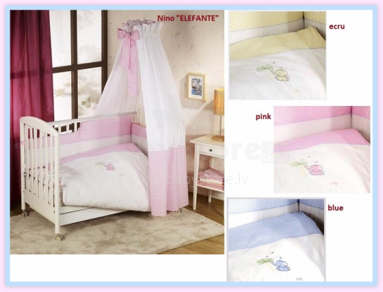 FERETTI - комплект детского постельного белья  Elefante pink TRIO 3