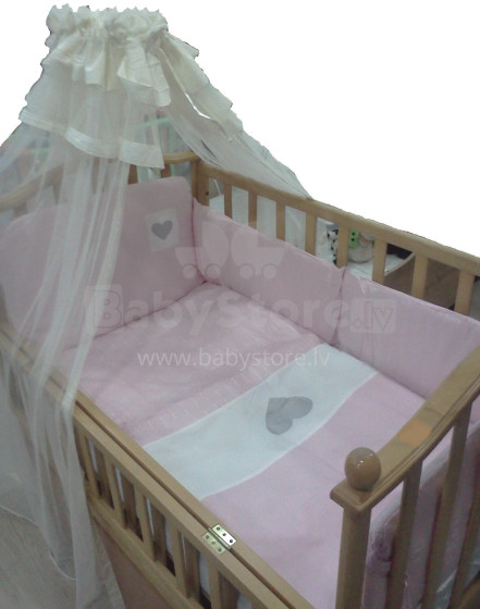NINO-ESPANA Bērnu gultas veļas komplekts  Cuoricini pink 3 plus