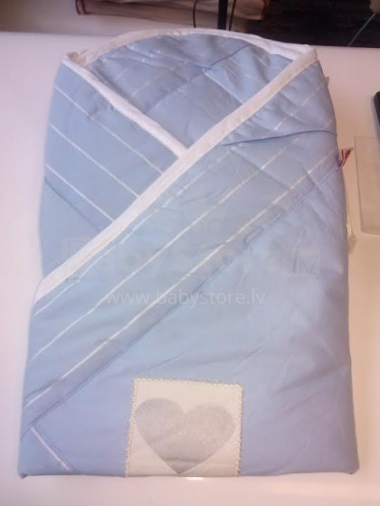 NINO-ESPANA - medvilnės ragas / gobtuvas / antklodė (rašymui) 85x85cm - mėlyna Cuoricini