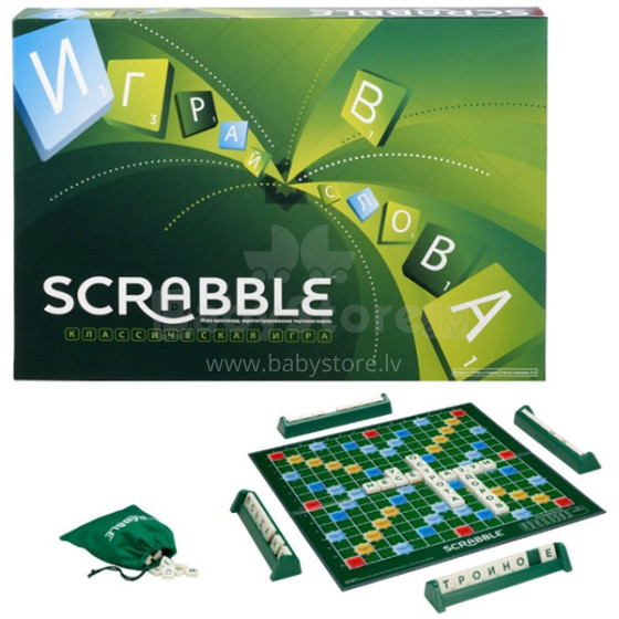 Mattel Scrabble Art.Y9618 vārdu spēle  (RU)