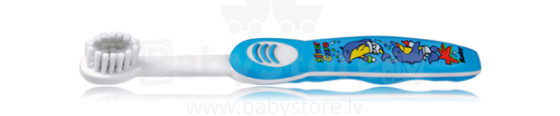 „Silver Care 4354 Kids Soft“ pirmasis dantų šepetėlis (mėlynas)